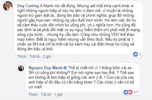 Duy Mạnh lên tiếng vụ 2 hiệp sĩ tử nạn: Con cái của các anh đâu cần bằng khen? Các cháu cần có bố cơ mà!