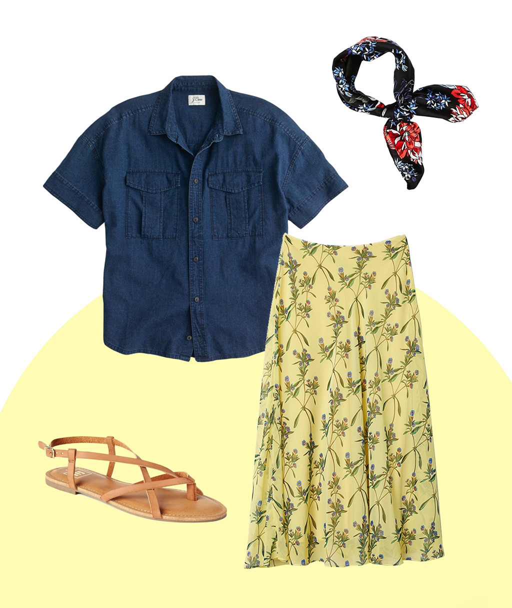 8 cách phối đồ chỉ với một chiếc váy midi hoa nữ tính