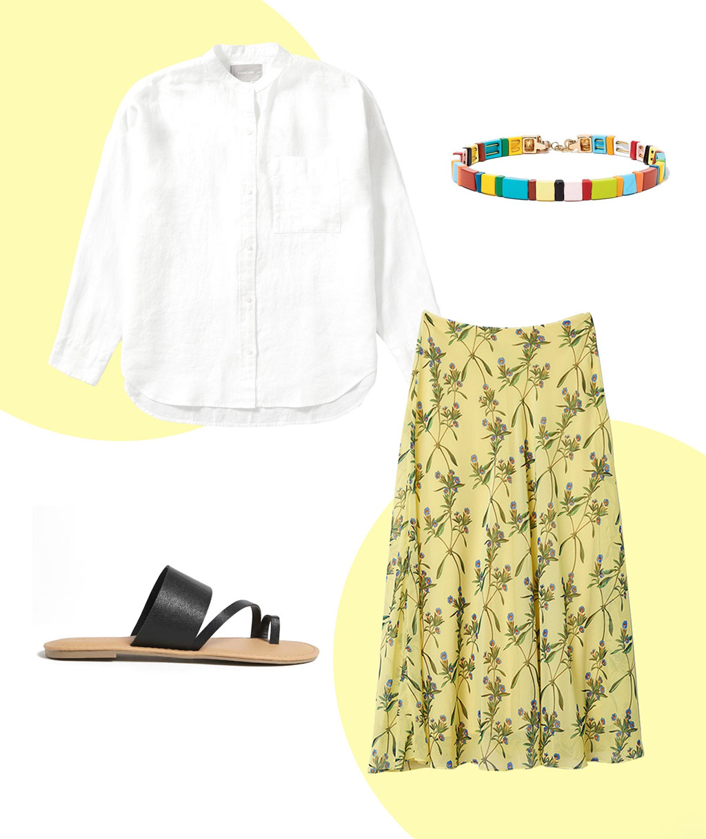 8 cách phối đồ chỉ với một chiếc váy midi hoa nữ tính