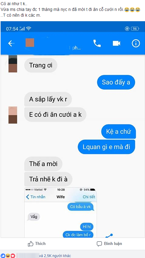 Chia tay 1 tháng người yêu cũ đã mời cưới chạy bầu, dân mạng xui cô gái đi dự, mang theo 1 đứa trẻ cho ngầu