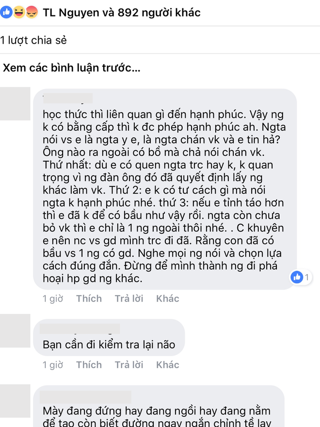 Con giáp thứ 13 cướp chồng người ta còn khóc lóc Em không muốn con mình mất cha, chê bai người vợ học thức kém Con giáp thứ 13 cướp chồng người ta còn khóc lóc Em không muốn con mình mất cha, chê bai người vợ học thức kém