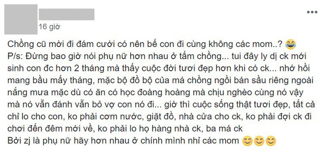 Con mới 2 tháng tuổi đã nhận thiệp mời từ chồng cũ: Mẹ trẻ lăn tăn có nên bế con đến dự đám cưới bố? Con mới 2 tháng tuổi đã nhận thiệp mời từ chồng cũ: Mẹ trẻ lăn tăn có nên bế con đến dự đám cưới bố?