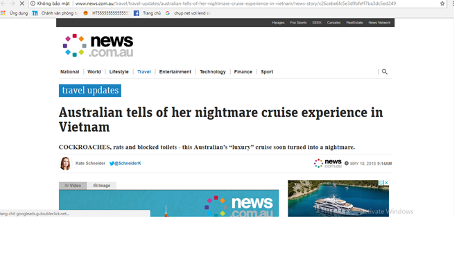 Du khách Úc kể lại chuyến du lịch ác mộng tại vịnh Hạ Long