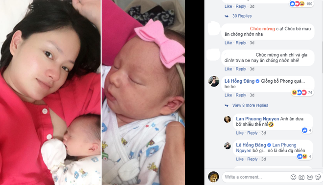 Lan Phương khoe con đầu lòng, dân mạng giật mình trước bình luận của Hồng Đăng