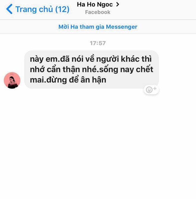 Bị antifan chê kém sang, Hồ Ngọc Hà không ngần ngại nhắn tin dằn mặt