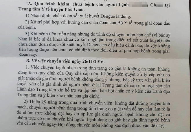 Bộ Y tế kết luận vụ bé trai 13 tuổi tử vong sau điều trị sốt xuất huyết cùng lời kêu oan 2 năm trời của người cha