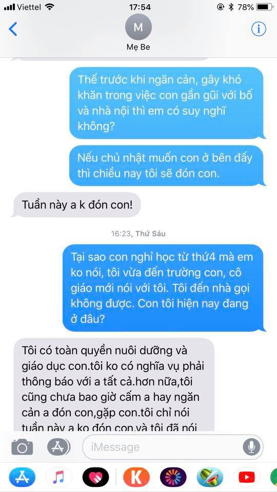 Chí Nhân tung đoạn tin nhắn với vợ cũ sau ồn ào bị ngăn cấm không cho gặp con Chí Nhân tung đoạn tin nhắn với vợ cũ sau ồn ào bị ngăn cấm không cho gặp con