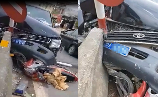 Ôtô biển xanh tông người đàn ông văng hơn 10 m