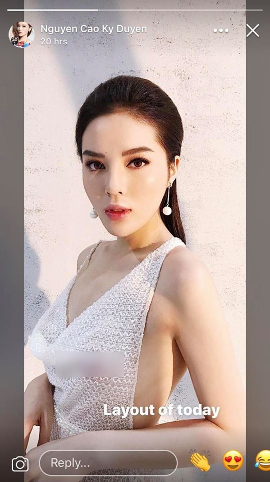 Diện váy áo mỏng tang khoe vòng một ngồn ngộn, Kỳ Duyên lại để lộ cả miếng dán ngực