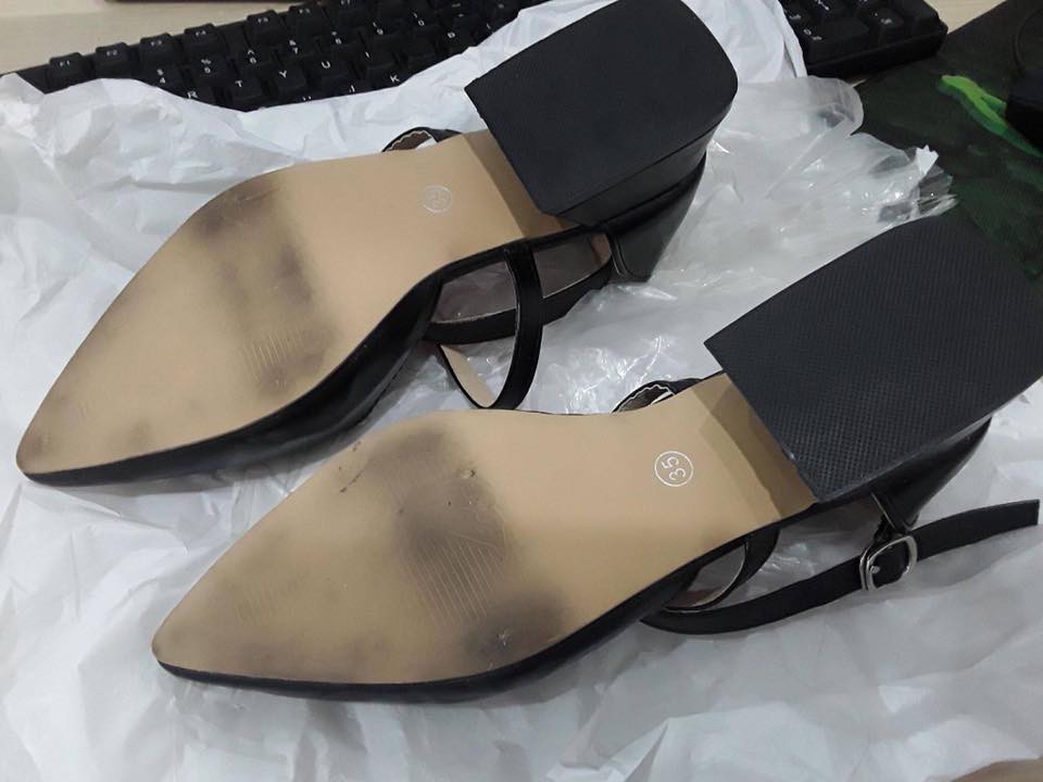 Cô gái mua giày cao gót về đi thử 8 ngày mòn cả đế rồi đòi trả lại shop vì lý do hơi rộng