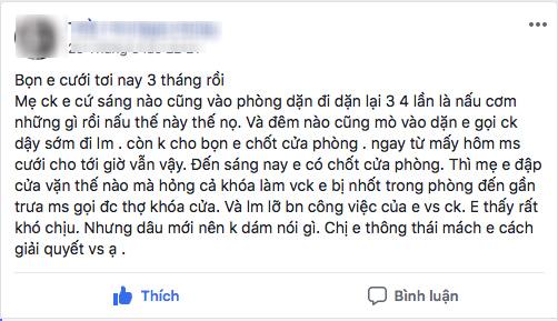 Dâu mới bối rối khi mẹ chồng ngày đêm ngăn cản chuyện ấy, cửa phòng riêng cũng không được chốt