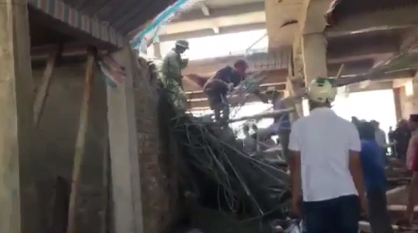 Nam Định: Sập giàn giáo công trình xây dựng, 1 người chết, nhiều người bị thương