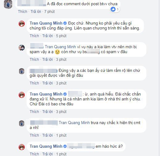 BTV Quang Minh bức xúc vì khán giả spam page của VTV sau scandal BTV Minh Tiệp BTV Quang Minh bức xúc vì khán giả spam page của VTV sau scandal BTV Minh Tiệp