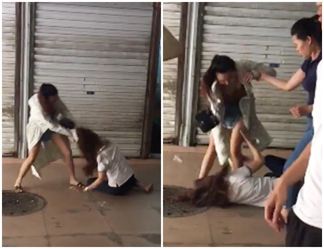 Cô bồ nhí ghen ngược, tìm đến tận nơi túm tóc đánh dằn mặt vợ vì cho rằng bị nói xấu khiến nhiều người phẫn nộ