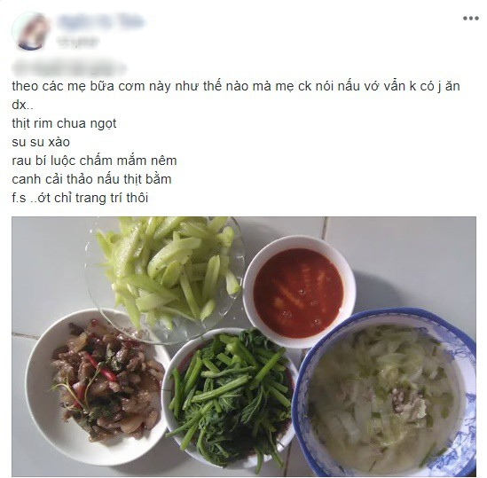 Nấu mâm cơm chuẩn công thức 4 món mặn, xào, luộc, canh, nàng dâu vẫn bị mẹ chồng chê chẳng có gì để gắp Nấu mâm cơm chuẩn công thức 4 món mặn, xào, luộc, canh, nàng dâu vẫn bị mẹ chồng chê chẳng có gì để gắp