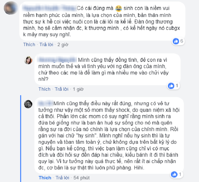 Quan điểm đã quyết định chửa đẻ thì chấp nhận đau, đừng kể công của chàng trai trẻ khiến chị em dậy sóng