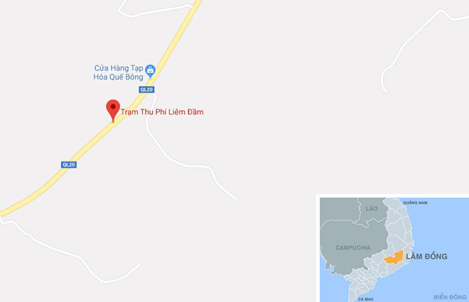 Xe đầu kéo tông sập phòng thu vé trạm BOT