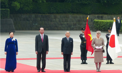 Nhật hoàng chủ trì lễ đón Chủ tịch nước Trần Đại Quang