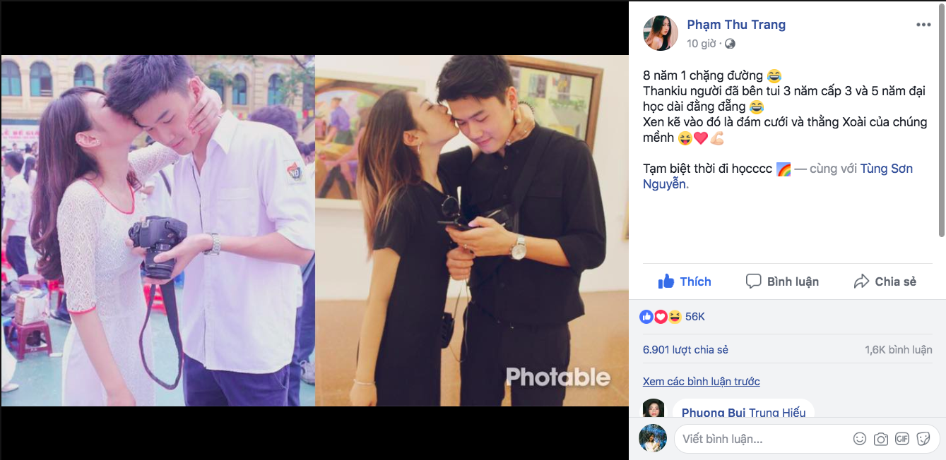Cặp đôi Trang Lou Tùng Sơn: Cảm ơn người đã ở bên tôi 3 năm cấp 3 và 5 năm đại học dài đằng đẵng