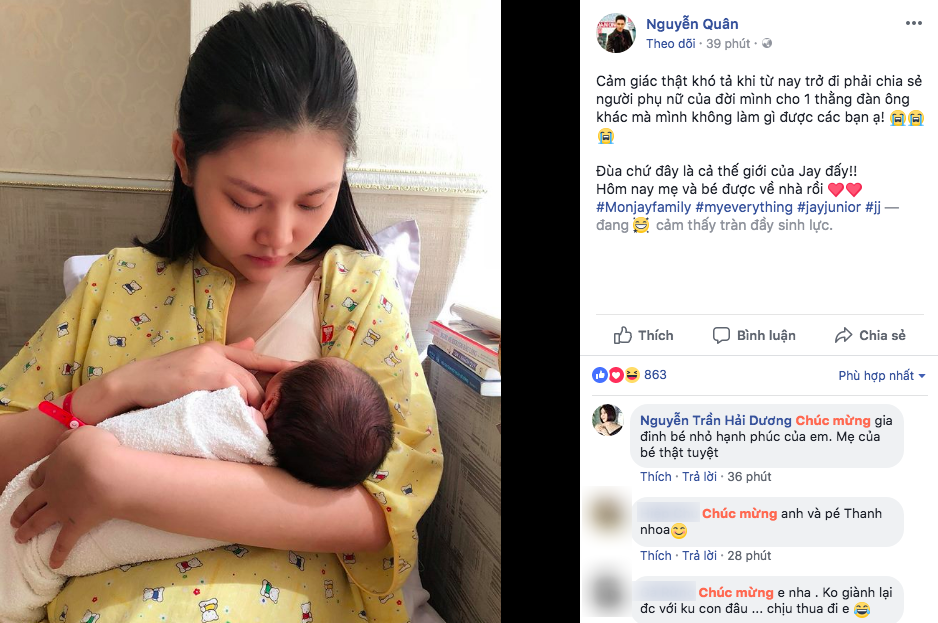 Jay Quân hài hước nói về cuộc sống sau khi được làm bố: Phải chia sẻ vợ với người đàn ông khác mà không thể làm gì