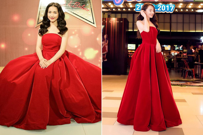 Mặc lại váy cũ, Hòa Minzy đụng hàng bất phân thắng bại với Nhã Phương