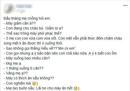 Biết con dâu chăm cháu vất vả sụt cân, mẹ chồng lập tức bồi bổ khiến cô lên ngay 7kg/tuần