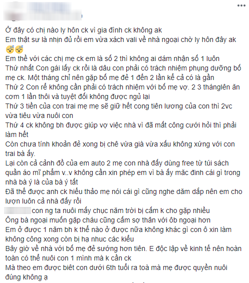 Mẹ chồng đặt ra 4 quy tắc làm dâu vô lý đùng đùng, vợ bất chấp ôm con về ngoại