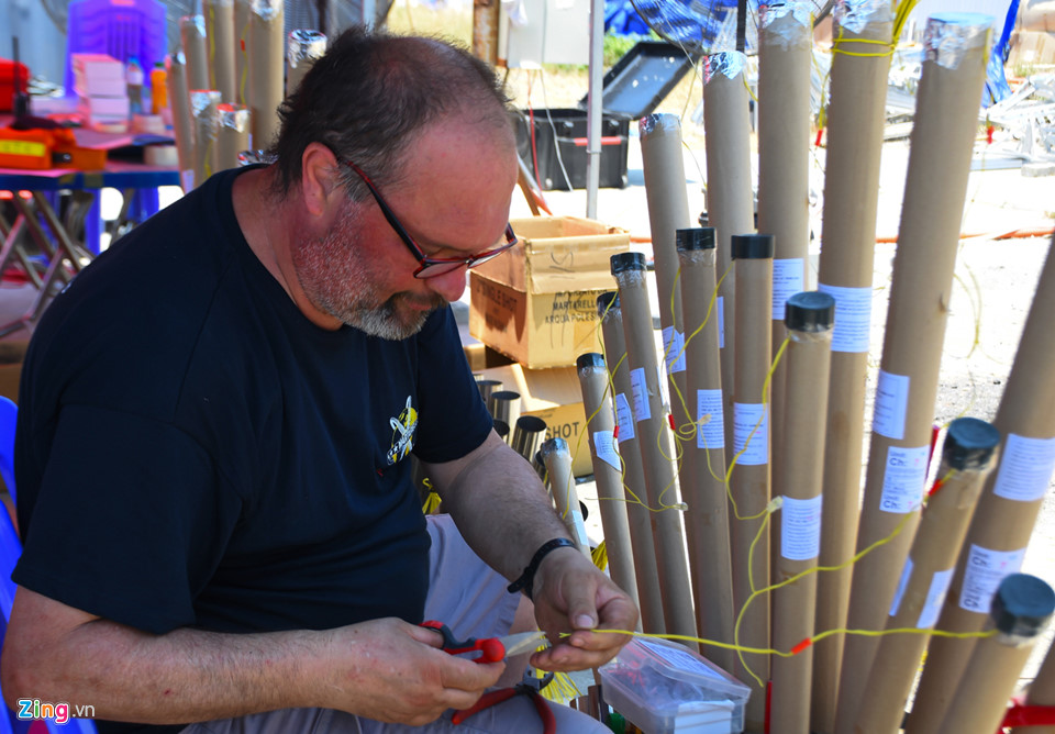 Trận địa pháo hoa của Hong Kong và Italy bên sông Hàn