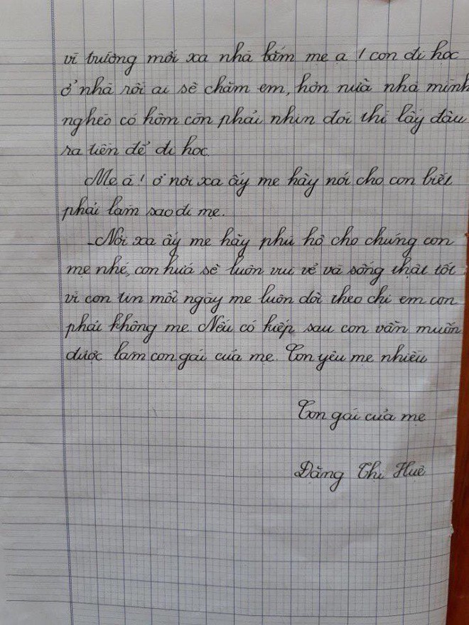 Ngày 1/6, bức thư 700 chữ gửi mẹ của cô bé lớp 5 khiến người đọc nghẹn ngào