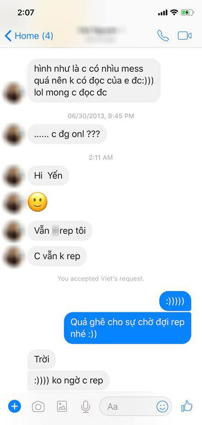 Fanboy kiên nhẫn nhắn tin cho Hoàng Yến Chibi suốt 5 năm và cái kết bất ngờ Fanboy kiên nhẫn nhắn tin cho Hoàng Yến Chibi suốt 5 năm và cái kết bất ngờ