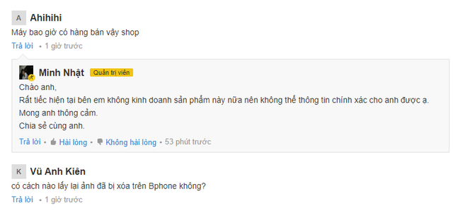 Thế Giới Di Động cũng đã phải ngừng bán Bphone 2017 dù mới chỉ hợp tác được chưa đến 10 tháng Thế Giới Di Động cũng đã phải ngừng bán Bphone 2017 dù mới chỉ hợp tác được chưa đến 10 tháng