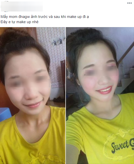 Cô gái đăng ảnh trước và sau khi tự makeup để khoe thành quả, ai ngờ bị chị em nhào vào chê thậm tệ