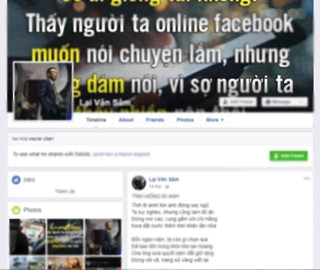 Nhà báo Lại Văn Sâm khẳng định lần nữa: 100% trang Facebook mang tên tôi đều là giả mạo
