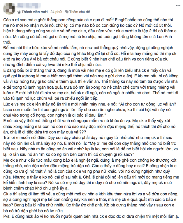 Vì vài quả vải mà mang tiếng cay nghiệt với con chồng, mẹ kế đăng đàn kể khổ nhưng lại bị dập cho tơi tả