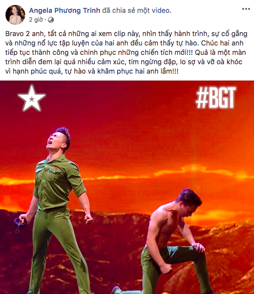 Hàng loạt sao Việt tự hào và xúc động trước màn diễn sinh tử của Quốc Cơ - Quốc Nghiệp tại chung kết Got Talent