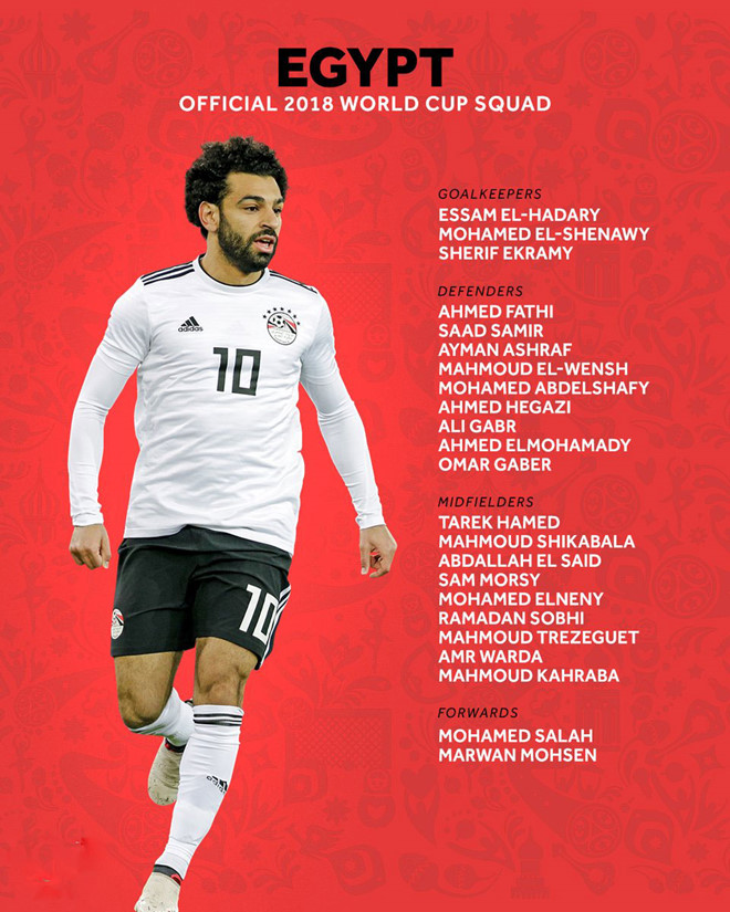 32 đội chốt danh sách dự World Cup 2018: Salah vẫn góp mặt, Sane ở nhà