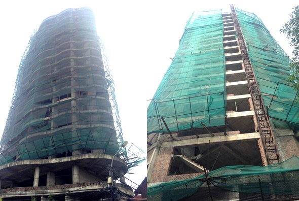 Tòa nhà bỏ hoang hơn thập kỷ trên đất vàng Hồ Tây