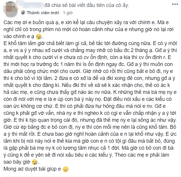 Lỡ có bầu trước nhưng mẹ chồng nhất định không cho cưới, lý do đưa ra là vì cô gái... chưa làm công chức