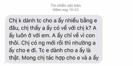 Mẹ trẻ nhận được tin nhắn yêu cầu tác hợp từ bồ nhí của chồng, cộng đồng chị em ra tay hiến nhiều kế hay