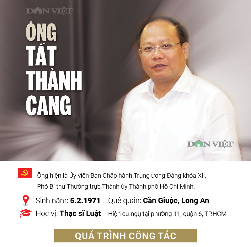 Đường công danh của Phó Bí thư Thường trực TP.HCM Tất Thành Cang Đường công danh của Phó Bí thư Thường trực TP.HCM Tất Thành Cang