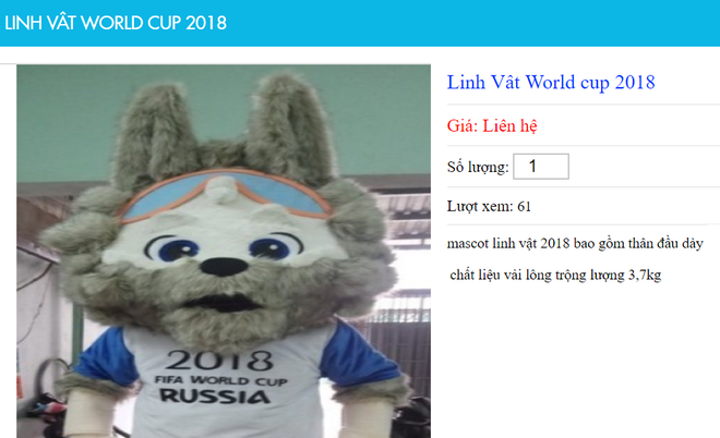 Muôn kiểu kinh doanh hốt bạc ăn theo linh vật World Cup 2018
