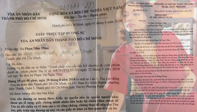 Siêu mẫu Ngọc Thúy kiện diễn viên Phan Như Thảo đòi bồi thường 13,9 triệu