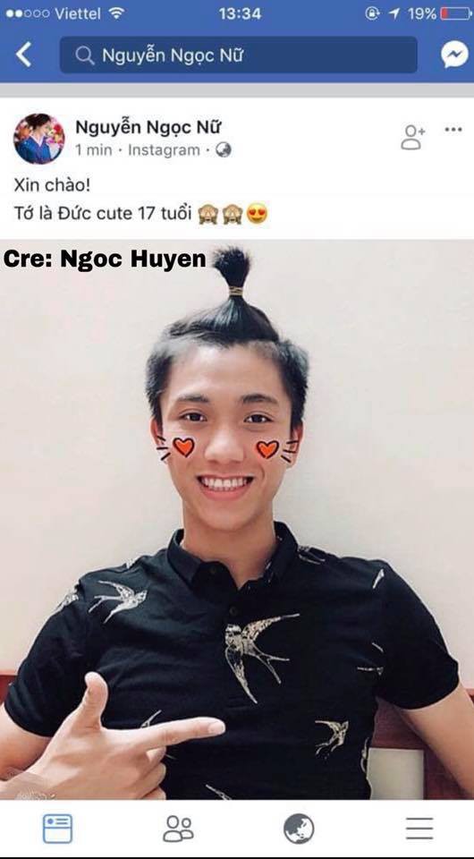 Khẳng định chỉ là bạn thân mà U23 Văn Đức và top 10 HHVN Ngọc Nữ lại dùng chung Facebook?