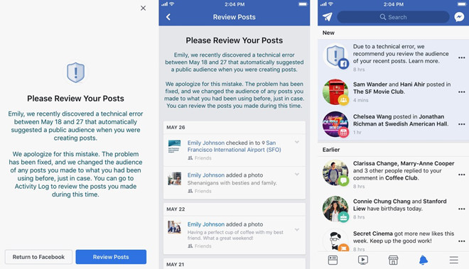Hàng chục triệu status trên Facebook vô tình bị chuyển sang public Hàng chục triệu status trên Facebook vô tình bị chuyển sang public