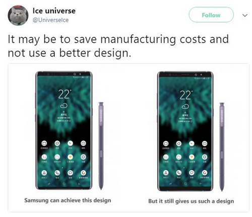 Samsung giữ thiết kế cũ cho Galaxy Note9 vì tiết kiệm