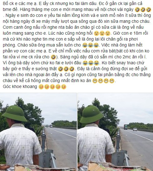 Ông nội ngày mấy lượt qua sông xin sữa cho cháu, mẹ trẻ được chị em ghen tị vì bố chồng number one