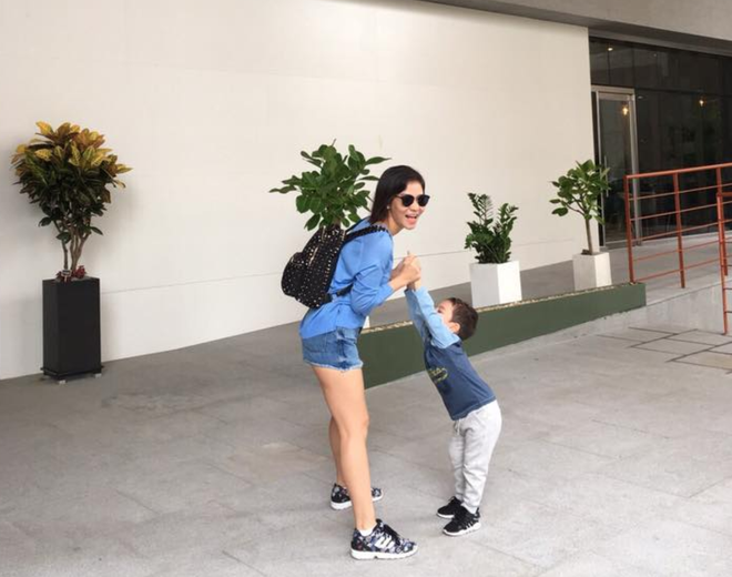 Mới 3 tuổi, con trai Thu Minh đã cao lớn phổng phao bất ngờ