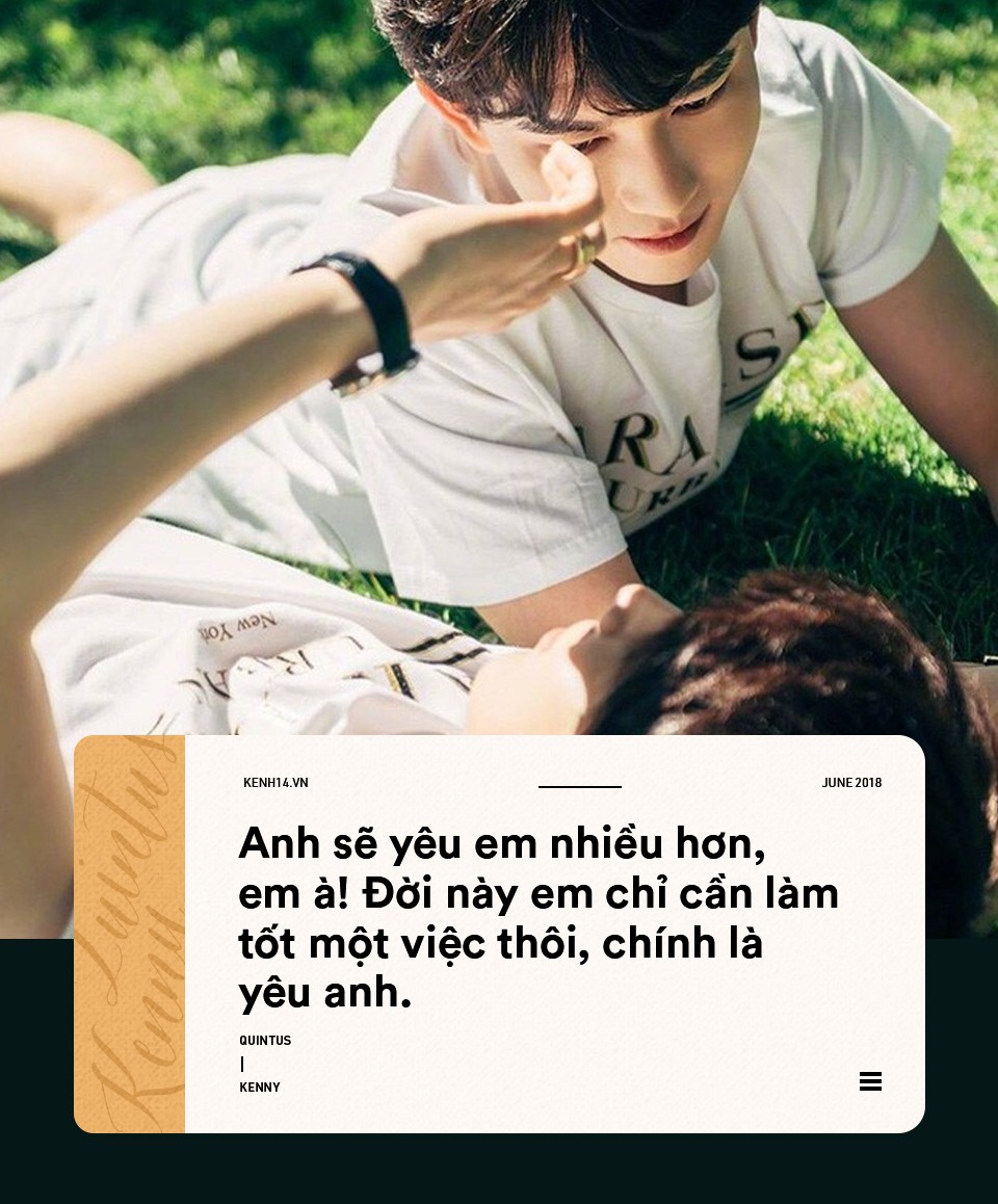 Tuyển tập những câu nói ngọt ngào hơn ngôn tình của cặp đôi đồng tính Quintus và Kenny Tuyển tập những câu nói ngọt ngào hơn ngôn tình của cặp đôi đồng tính Quintus và Kenny