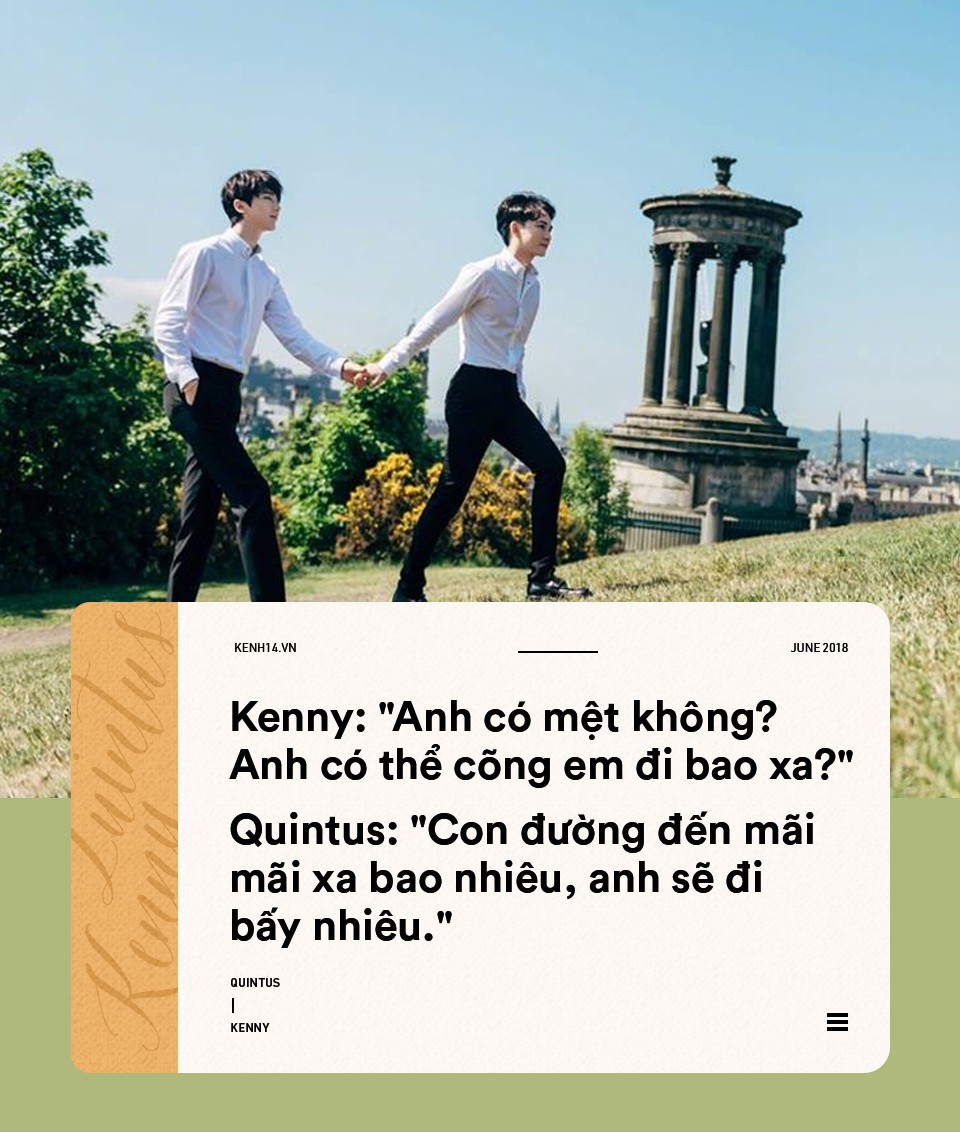Tuyển tập những câu nói ngọt ngào hơn ngôn tình của cặp đôi đồng tính Quintus và Kenny Tuyển tập những câu nói ngọt ngào hơn ngôn tình của cặp đôi đồng tính Quintus và Kenny