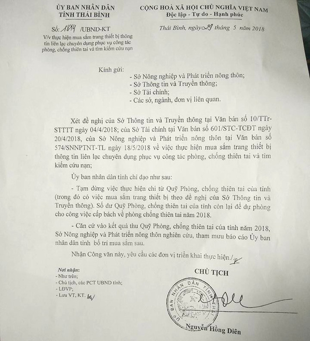 Sự thật bất ngờ về đề xuất mua áo mưa 1 triệu đồng/bộ ở tỉnh Thái Bình